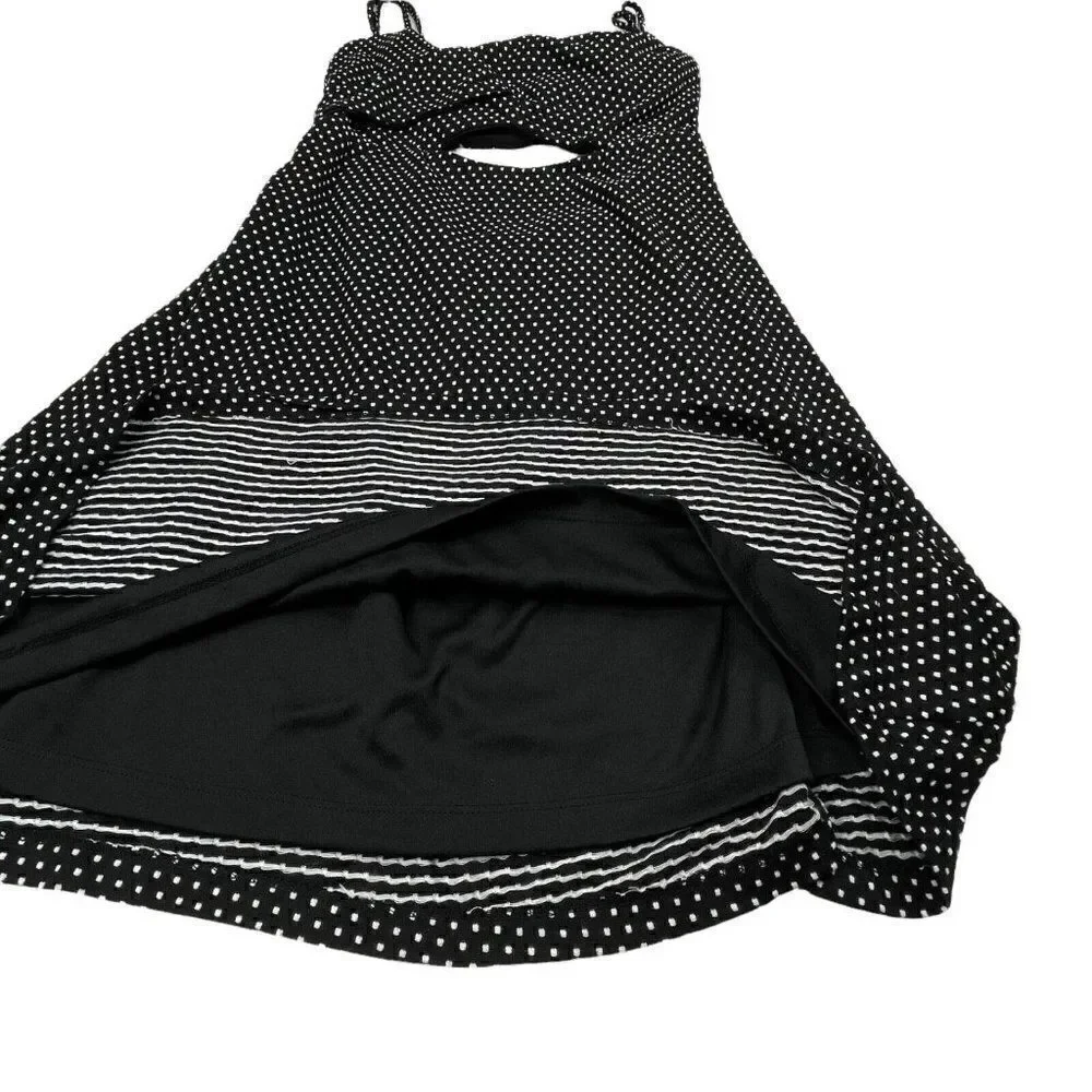 Free People Dottie Mini Cut Out Dress Black/White